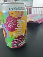 Juicy pineapple & passion fruit with sparkling spring water