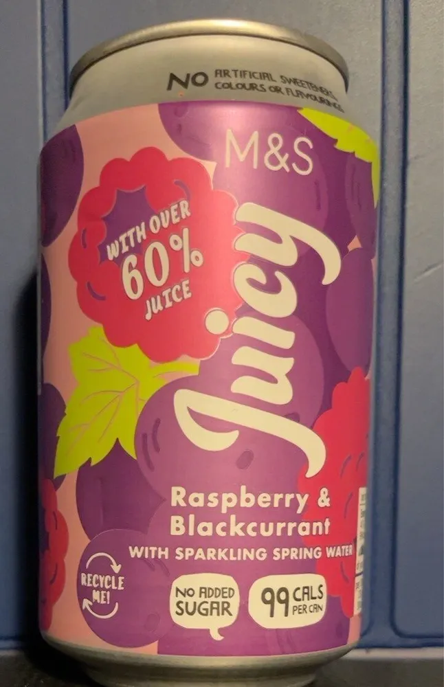 Juicy Raspberry & Blackcurrant with sparkling spring water