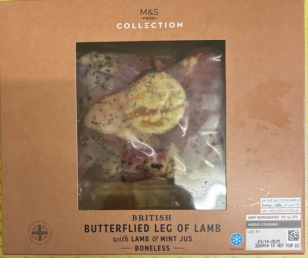 Butterflied Leg of Lamb with Mint Jus
