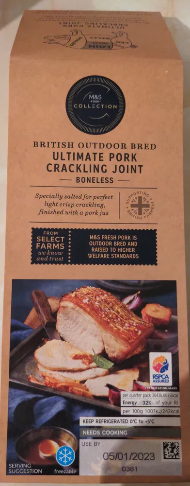 Boneless Ultimate British Pork Crackling Joint