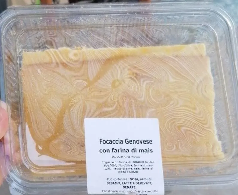 focaccia genovese con farina di mais
