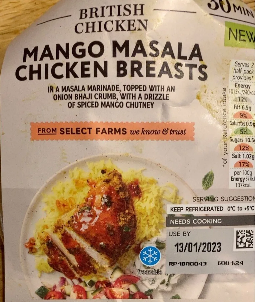 Mango masala chicken breasts