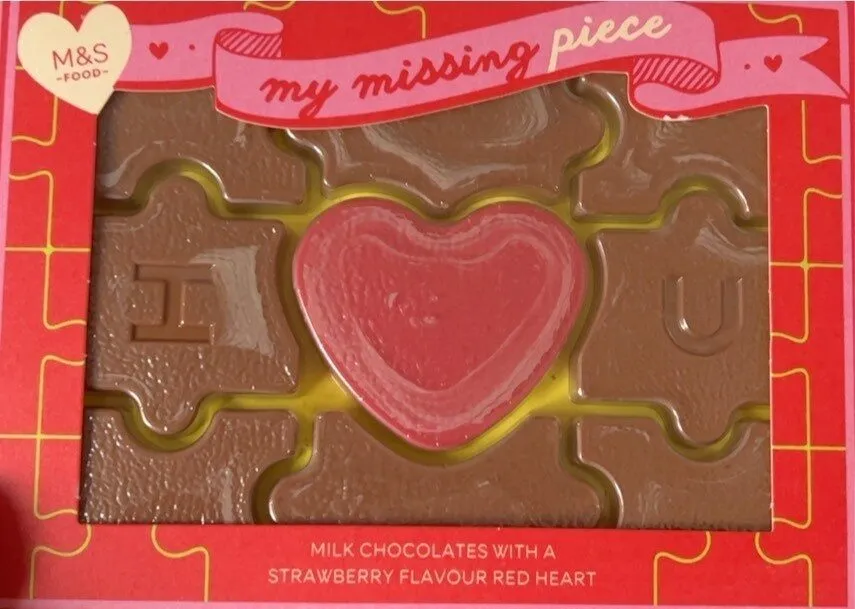 Milk Chocolates With A Strawberry Flavour Red Heart