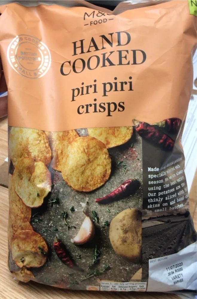 Piri piri crisps