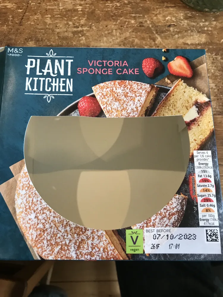 Plant kitchen victoria sponge cake