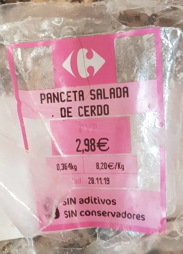 Panceta salada de cerdo