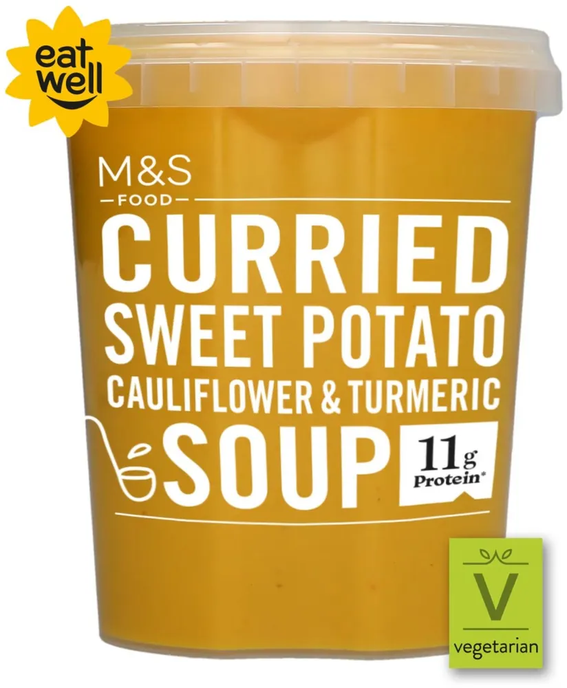 Curried Sweet Potato, Cauliflower and Turmeric Soup