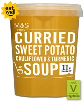Curried Sweet Potato, Cauliflower and Turmeric Soup