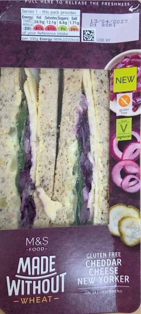 Gluten Free Cheddar Cheese New Yorker