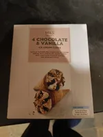 Chocolate and Vanilla Ice Cream Cones