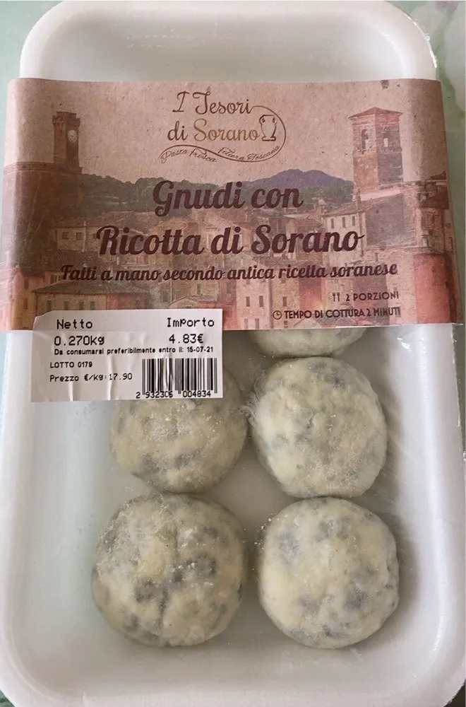 Gnudi con ricotta di sorano