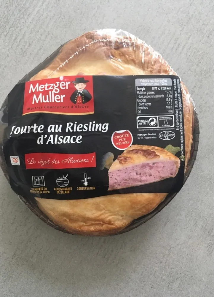 Tourte au riesling d'Alsace