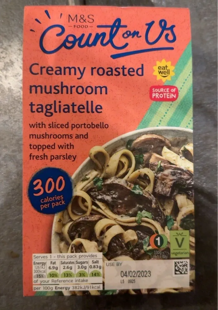 Creamy roasted mushroom tagliatelle
