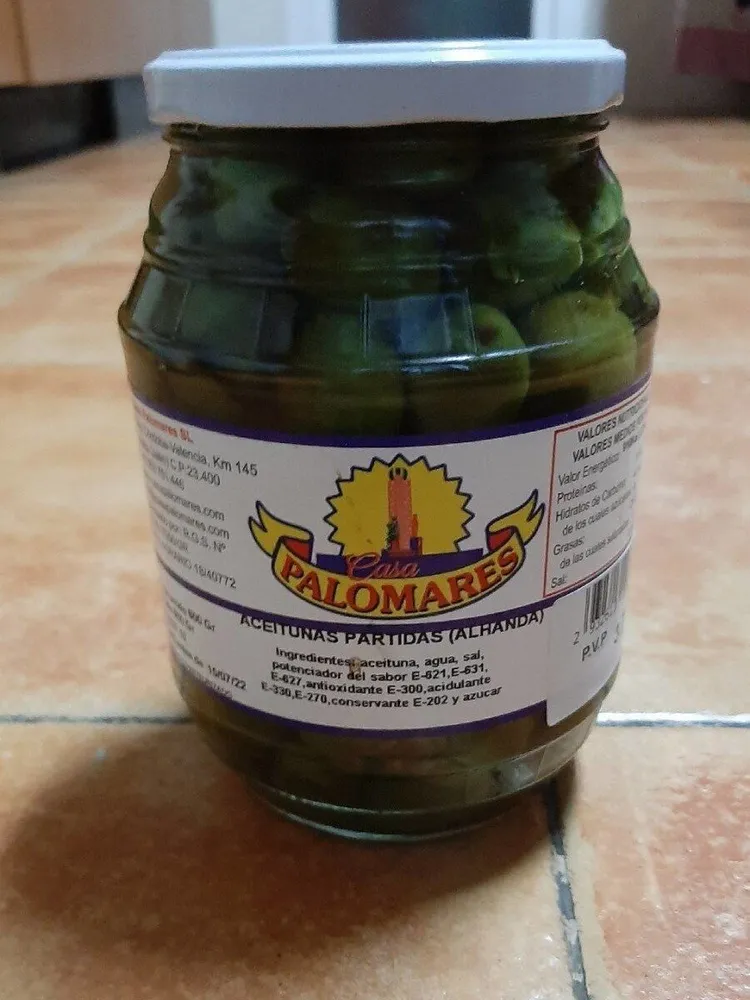 Aceitunas partidas