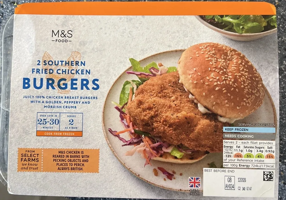 2 Southern Fried Chicken Burgers