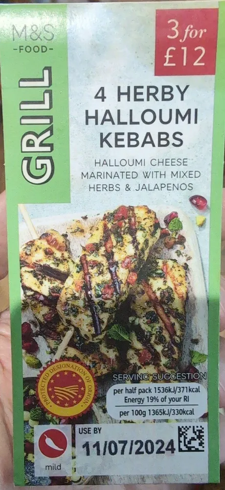 Herby Halloumi Kebabs