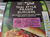 Thai style prawn burgers