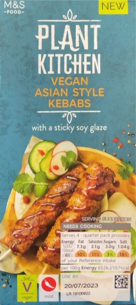Plant Kitchen Vegan Asian Style Kebabs