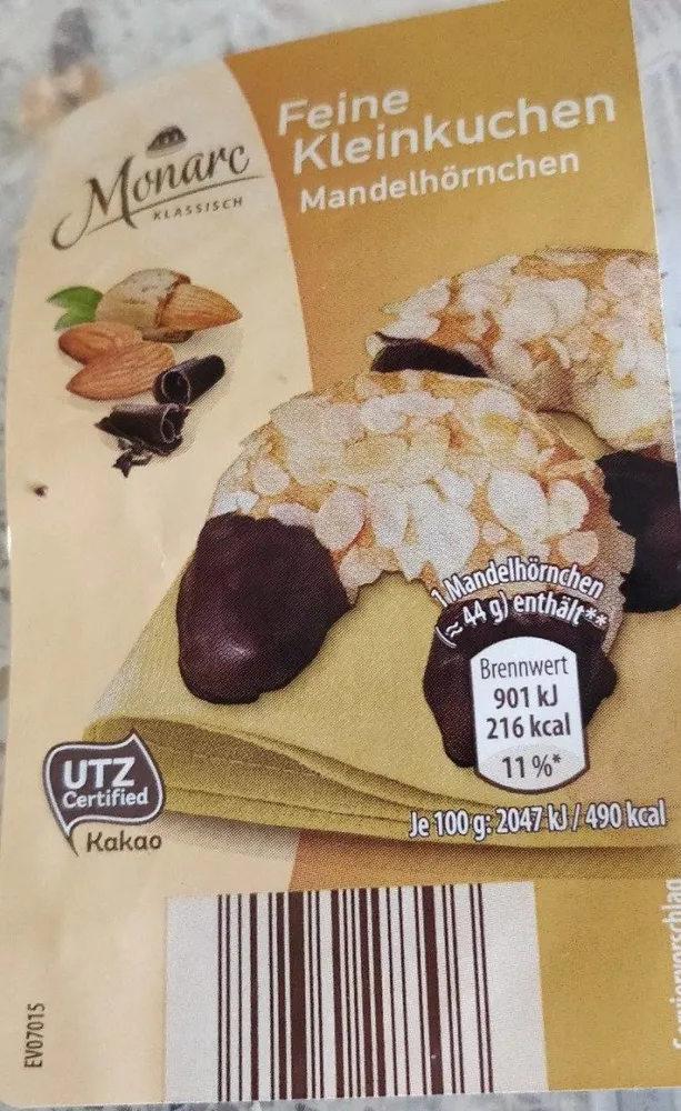 Feine Kleinkuchen Mandelhörnchen