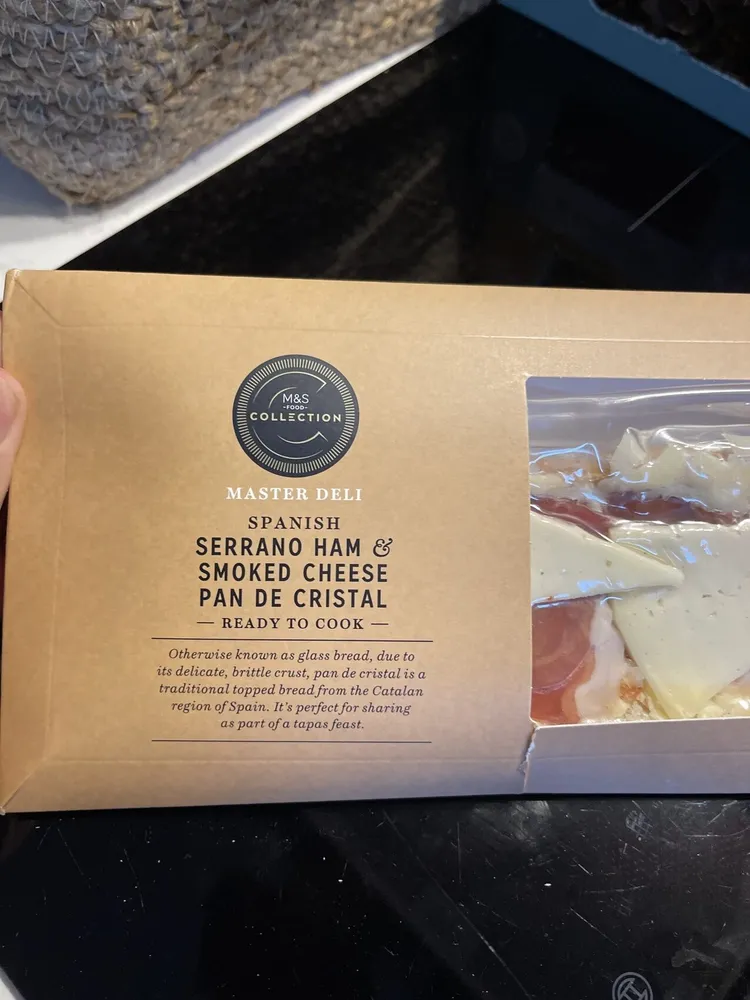 Serrano Ham & Smoked Cheese Pan de Cristal
