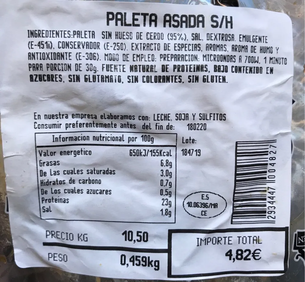 Paleta asada