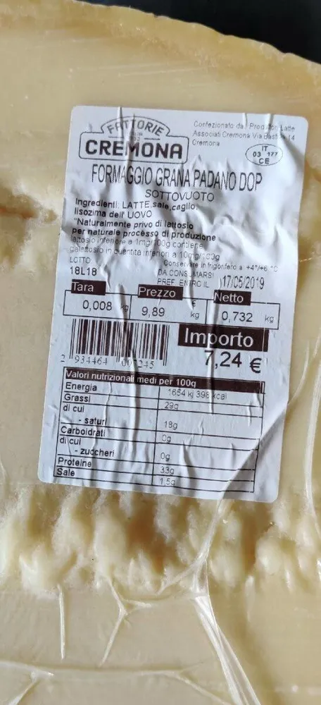 Formaggio Grana Padano DOP
