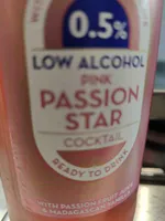 Low alcohol pink passion star cocktail