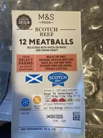 M & S Scotch Beef Meatballs