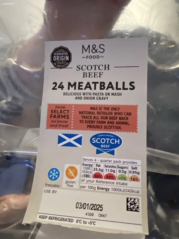 24 Scotch Beef Meatballs