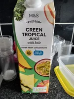 pressed green tropical juice with kale