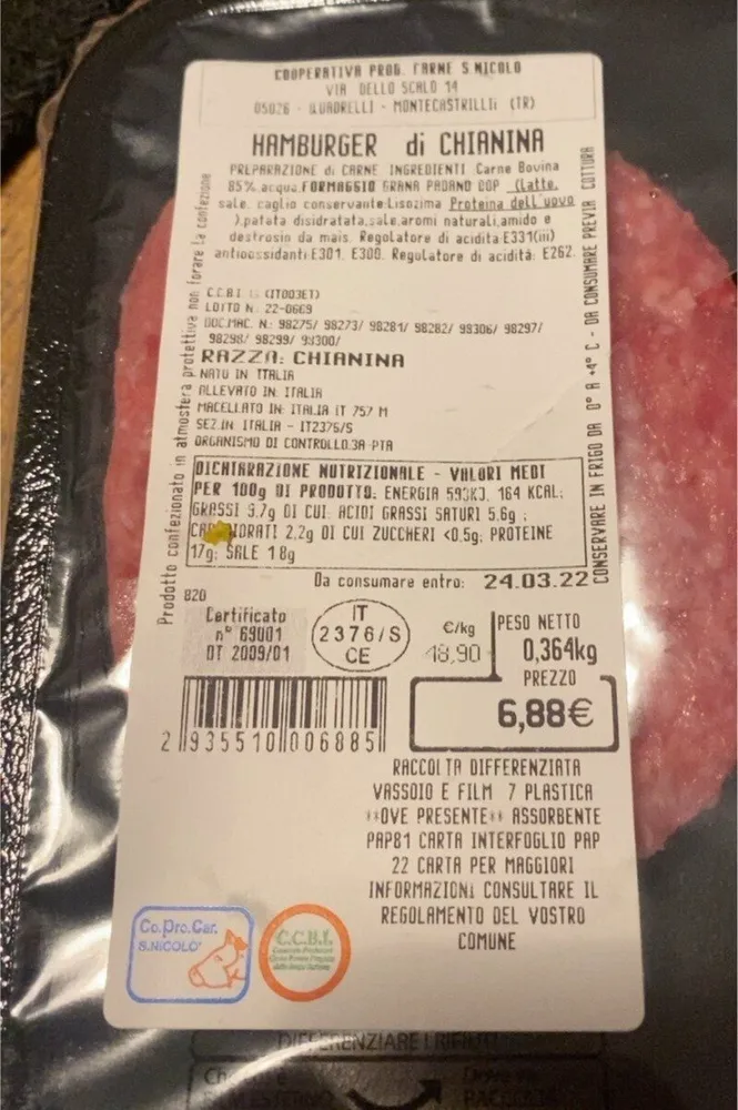 Hambirger di chianina
