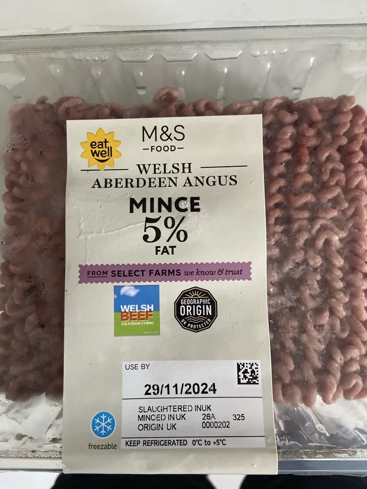 M&S 5% Fat Aberdeen Angus Welsh Beef Mince