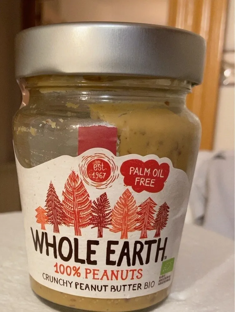 Whole Earth crunchy peanut butter bio