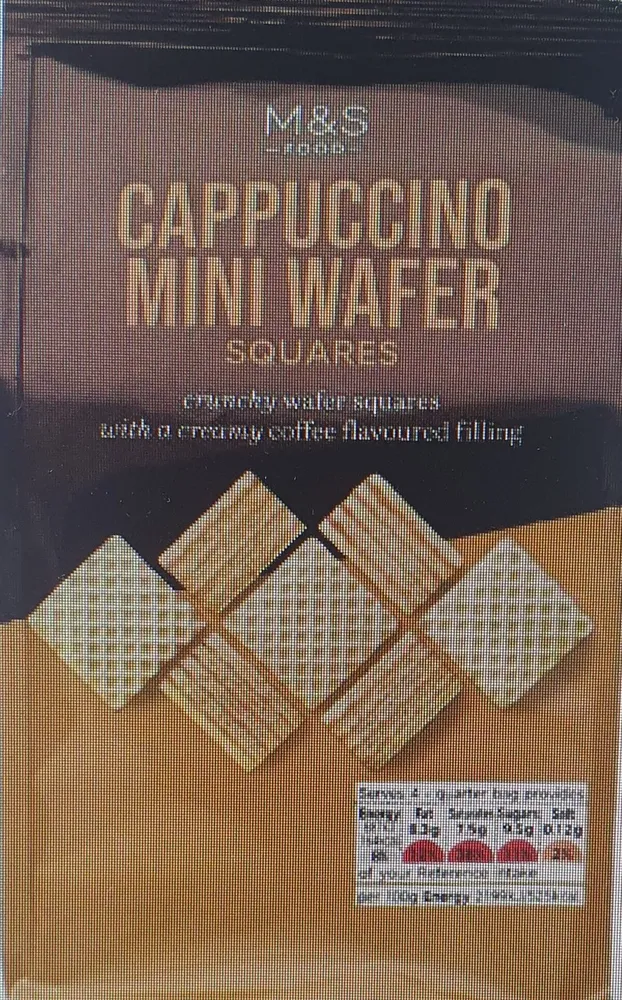 M&S Cappuccino Mini Wafer Squares
