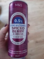 Low alcohol 0.5% Spiced berry and hibiscus cocktail