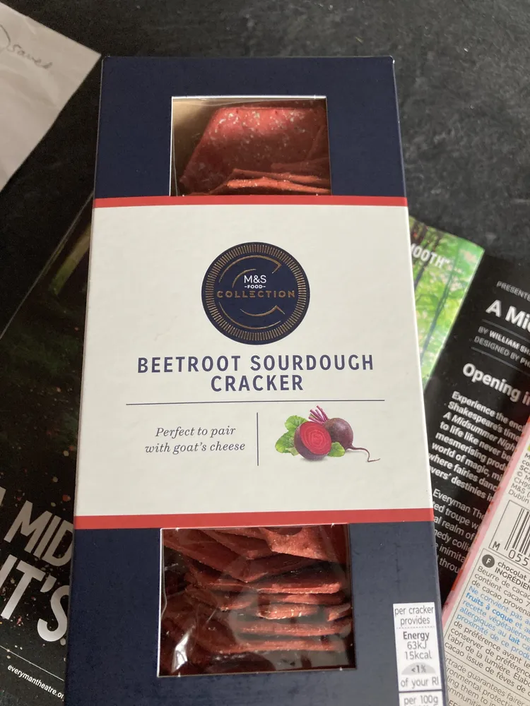 Beetroot Sourdough Cracker