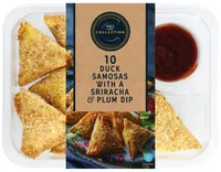 Duck Samosas with a Sriracha and Plum Dip