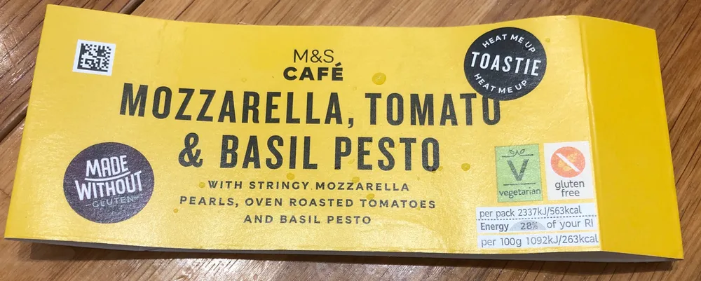 Mozzarella, Tomato & Basil Pesto Toastie