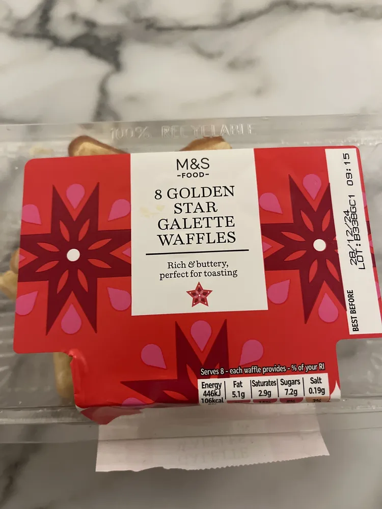 Golden Star Galette Wafdles