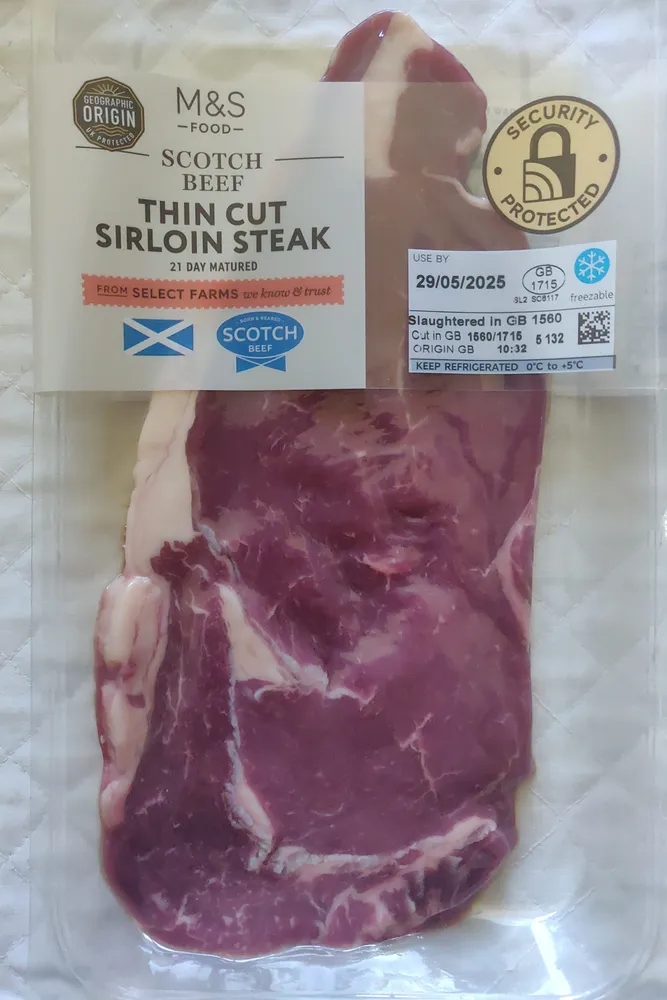 Thin Cut Sirloin Steak