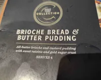 Brioche bread and butter pudding