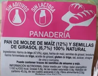Pan de molde maiz