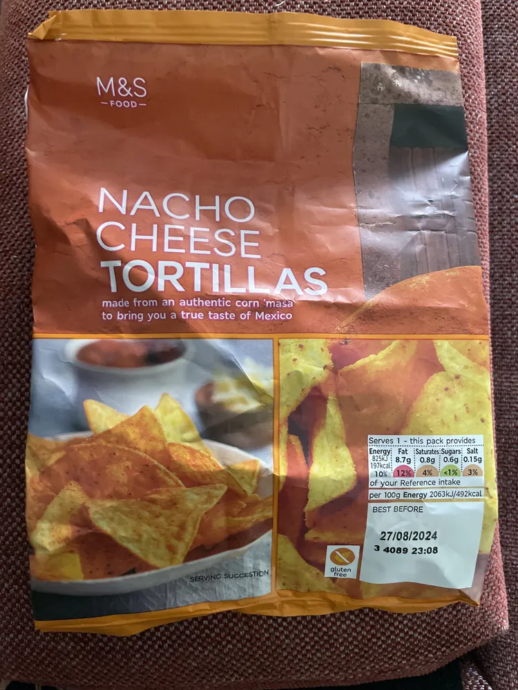 NACHO CHEESE CORN 'MASA' TORTILLAS