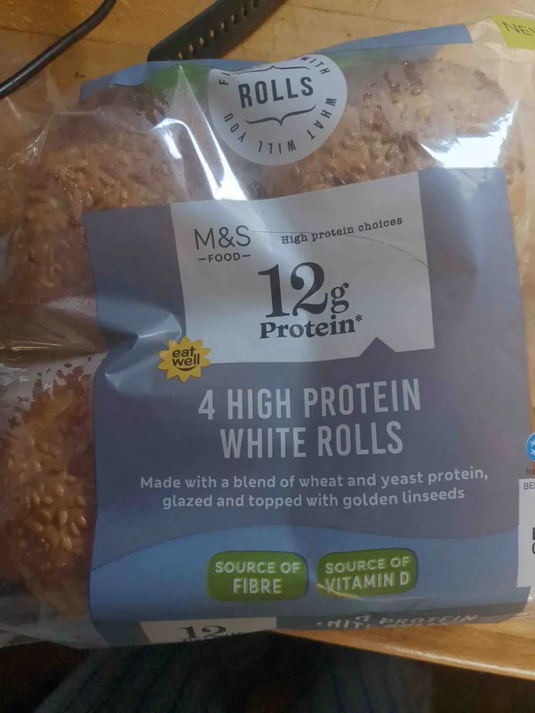 M&S high protein white rolls
