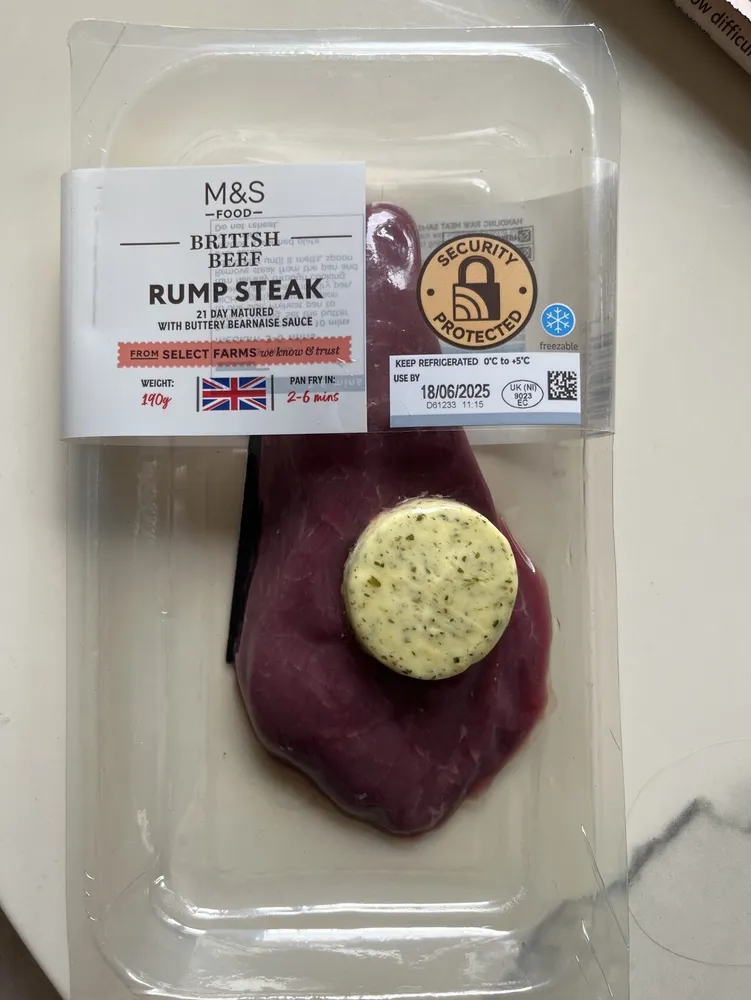Thin Cut Rump Steak With A Red Wine Beed Jus