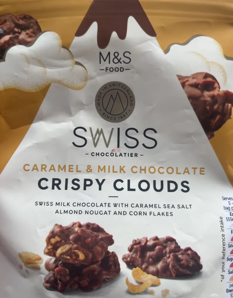 Crispy clouds caramel