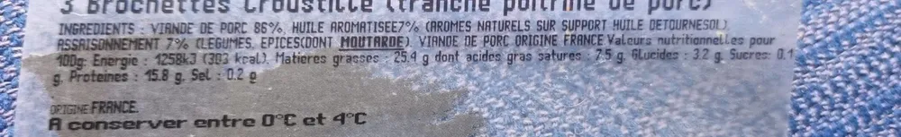 3 brochettes croustille