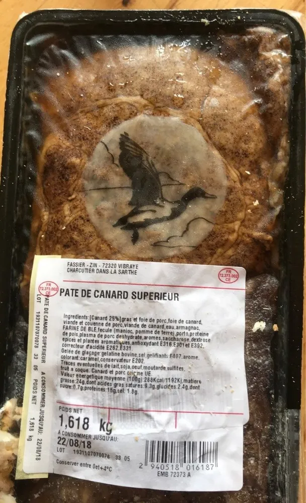 Pate de canard superieur
