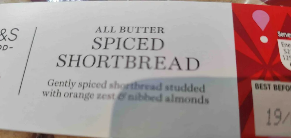 All butter spiced shortbread