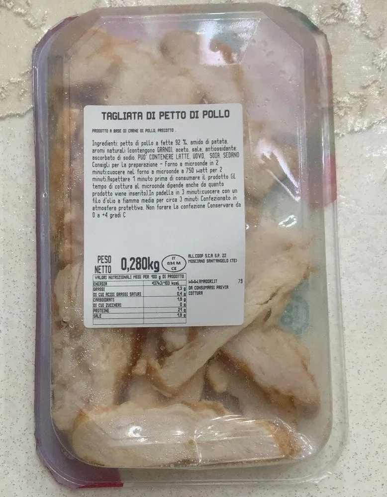 tagliata di petto di pollo